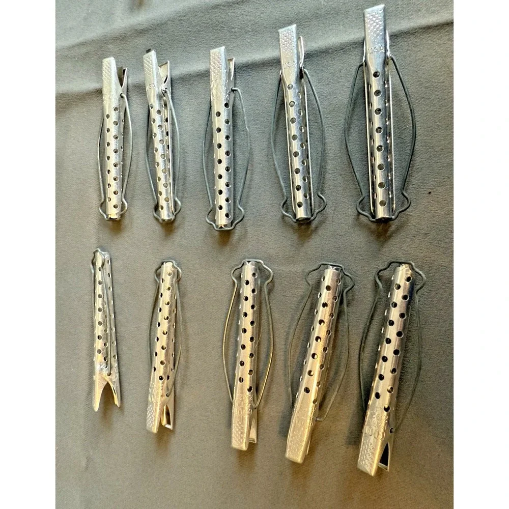 Vtg Aluminum Goody Hair Curler Rods Clips‎ Lot 20 pcs 3